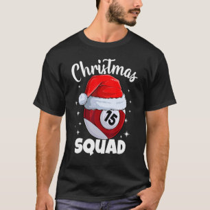 Camiseta Billiards 15 Ball Navidades Squad Pool Balls Billi