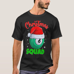 Camiseta Billiards 6 Ball Navidades Squad Pool Balls Billia