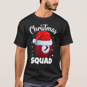 Camiseta Billiards 7 Ball Navidades Squad Pool Balls Billia