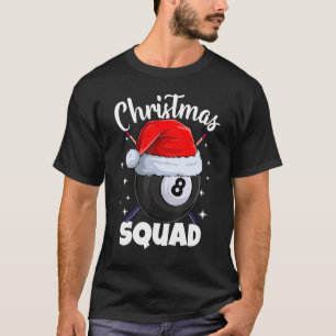 Camiseta Billiards 8 Ball Navidades Squad Pool Balls Billia