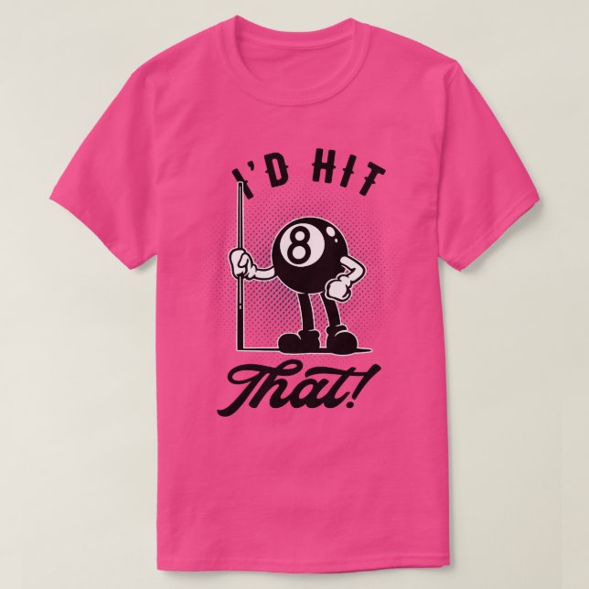 Camiseta Billiards 8ball Funny toon Pool Snooker (Diseño del anverso)