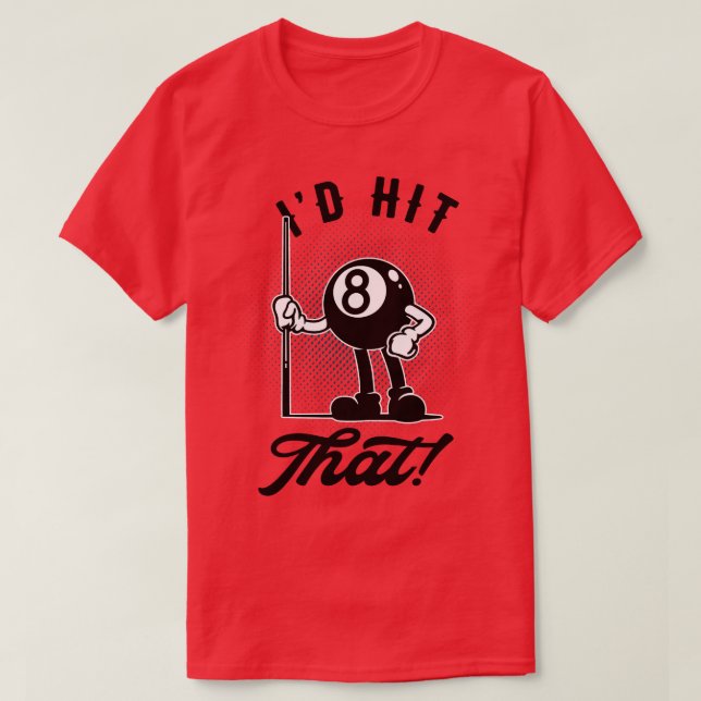 Camiseta Billiards 8ball Funny toon Pool Snooker (Diseño del anverso)