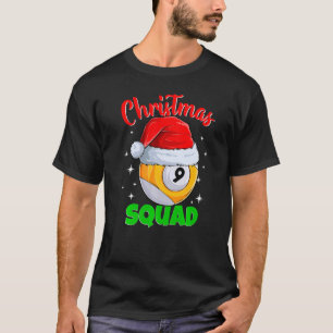 Camiseta Billiards 9 Ball Navidades Squad Pool Balls Billia