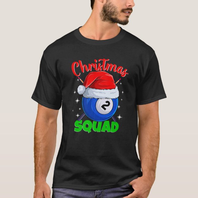 Camiseta Billiards Ball 2 Navidades Squad Pool Balls Billia (Anverso)