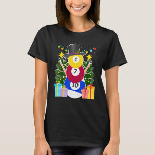 Camiseta Billiards ball billar snowman billar Billia