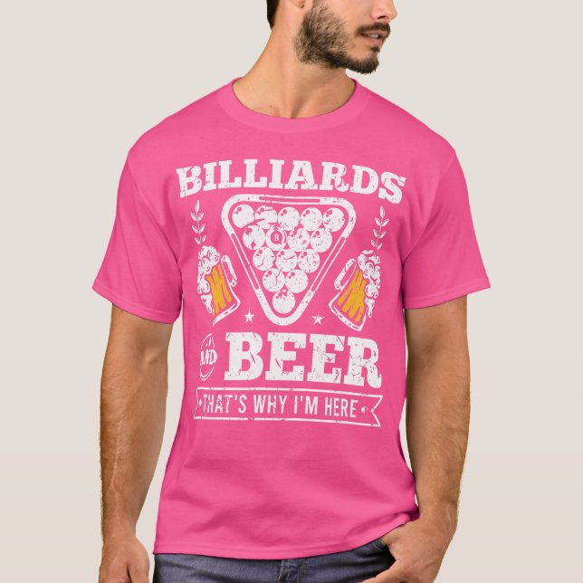 Camiseta Billiards Beer Pool Player Billiard (Anverso)