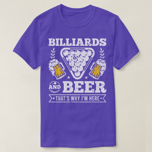 Camiseta Billiards Beer Pool Player Mens Billiard (Diseño del anverso)