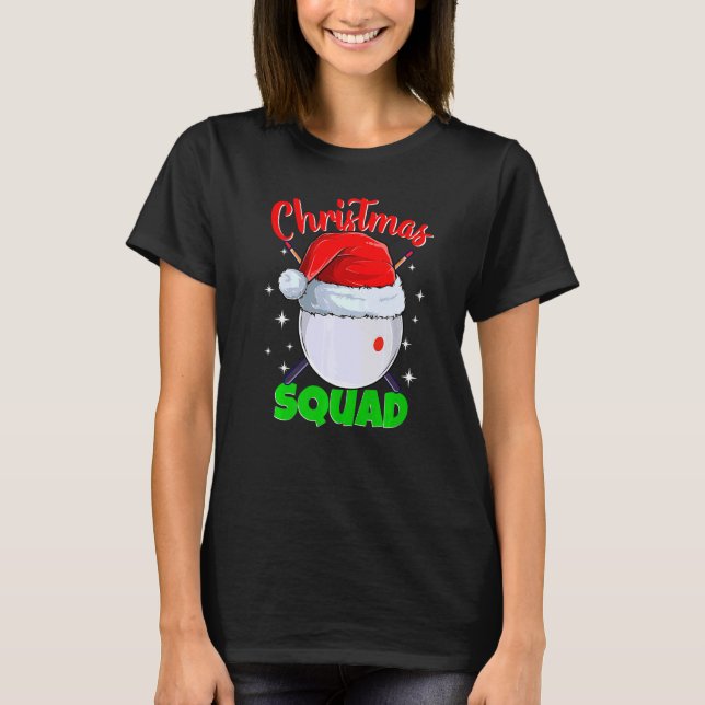 Camiseta Billiards Cue Ball Navidades Squad Balls Billiard (Anverso)