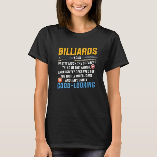 Camiseta Billiards Definition Pool Tiburones Padres Day For (Anverso)