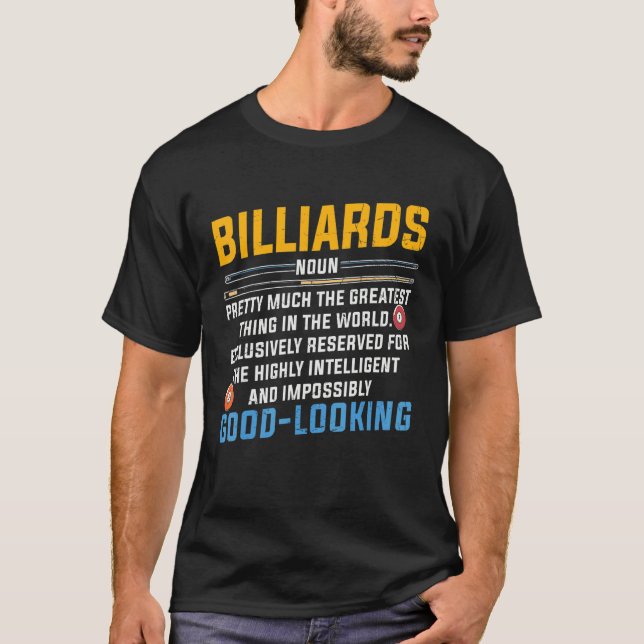 Camiseta Billiards Definition Pool Tiburones Padres Day For (Anverso)