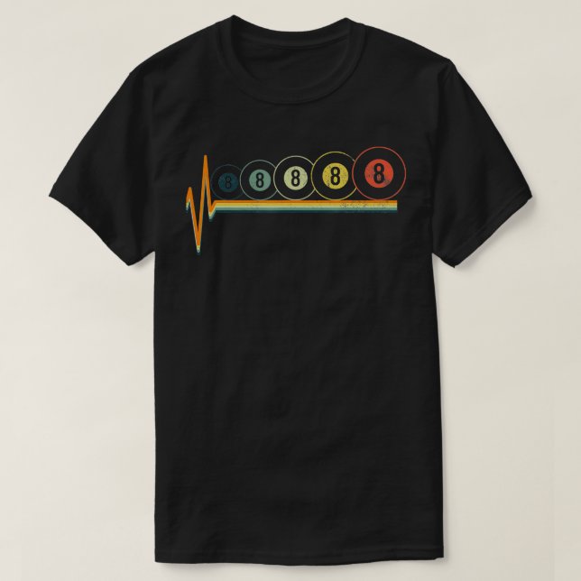 Camiseta Billiards Eight Vintage Retro (Diseño del anverso)