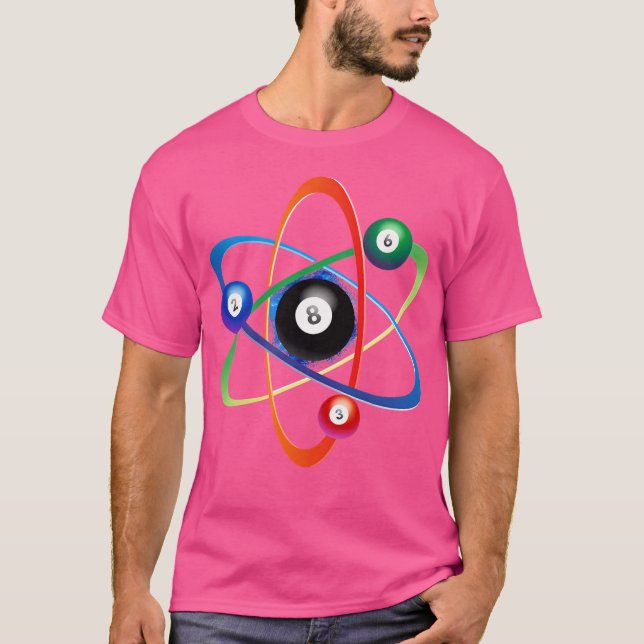 Camiseta Billiards Game Sticks Átomo Snooker Table Pool Bil (Anverso)