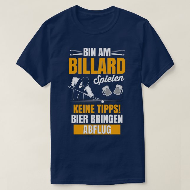 Camiseta Billiards Gift Pub Sports Pool Player Cup (Diseño del anverso)