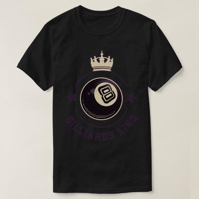 Camiseta Billiards King 8Ball Retro Snooker 1 (Diseño del anverso)