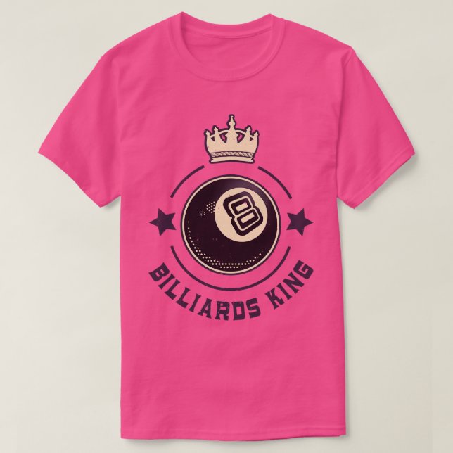 Camiseta Billiards King 8Ball Retro Snooker 1 (Diseño del anverso)
