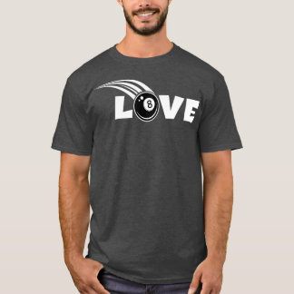 Camiseta Billiards LOVE 8ball pool billar player