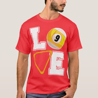 Camiseta Billiards Love Pool Player Billiards Lover
