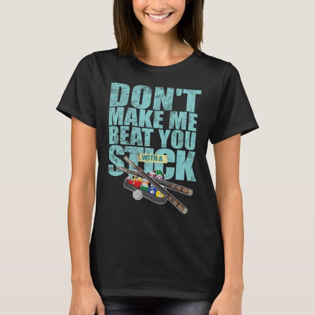 Camiseta Billiards Player Shoot Pool Snooker Cue (Anverso)