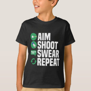 Camiseta Billiards Pool Aim Shoot Swear Funny