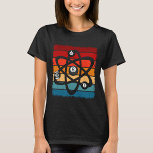 Camiseta Billiards Pool Hall Sport Átomo Ciencia Vintage Re