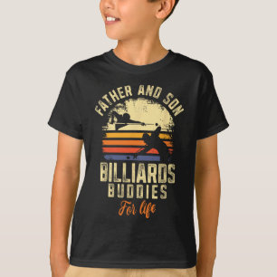 Camiseta Billiards Pool Player Ball Dad Son Retro Vintage F