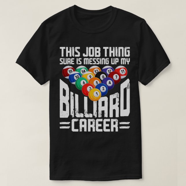 Camiseta Billiards Pool Player Ball Vintage 9 (Diseño del anverso)
