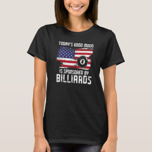 Camiseta Billiards Pool Player Ball Vintage Flag 8 Ball Tod