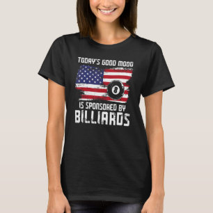 Camiseta Billiards Pool Player Ball Vintage Flag 8 Ball Tod