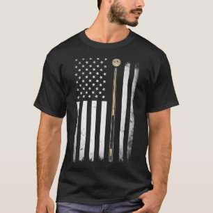 Camiseta Billiards Pool Player Table USA American Flag 1