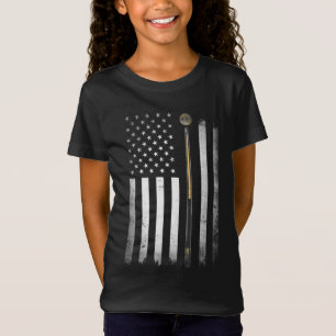 Camiseta Billiards Pool Player Table USA Bandera estadounid
