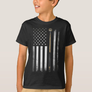 Camiseta Billiards Pool Player Table Usa Bandera Estadounid