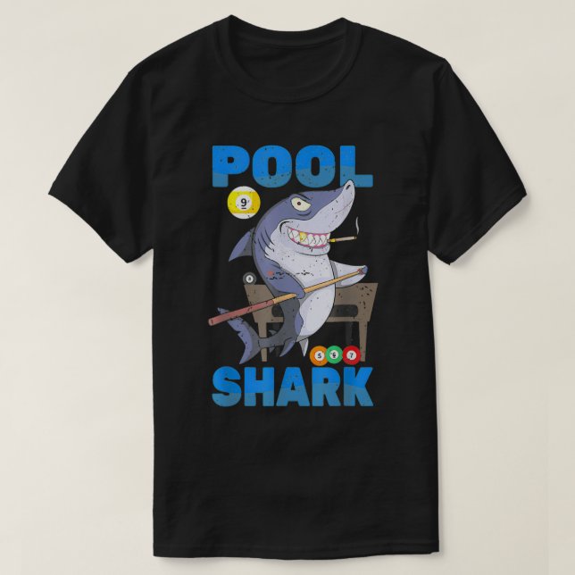 Camiseta Billiards  Pool Shark  Snooker Player  Bar Pub  An (Diseño del anverso)