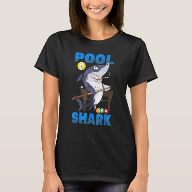 Camiseta Billiards Pool Shark Snooker Player Bar Pub An (Anverso)