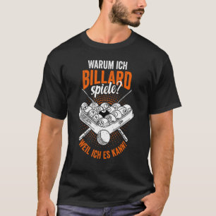 Camiseta Billiards Pool Snooker Billiard Player Pool Player