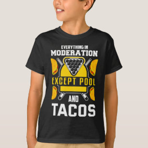 Camiseta Billiards Shirard Chiste Taco Lover Billiards Pool
