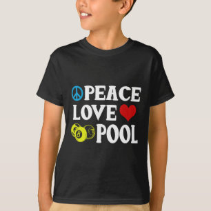 Camiseta Billiards Shirt Funny Peace Love Pool de ofertas P