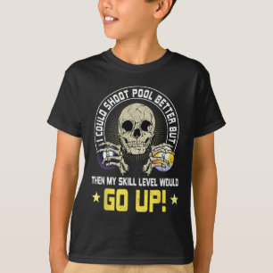 Camiseta Billiards Skull Pool Snooker Billiard Ball Table N