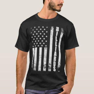 Camiseta Billiards Snooker Bandera Estadounidense Juegos De