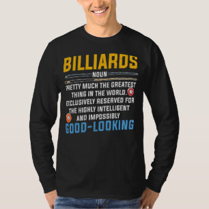 Camiseta Billiards Snooker Player Team Billiards Fact