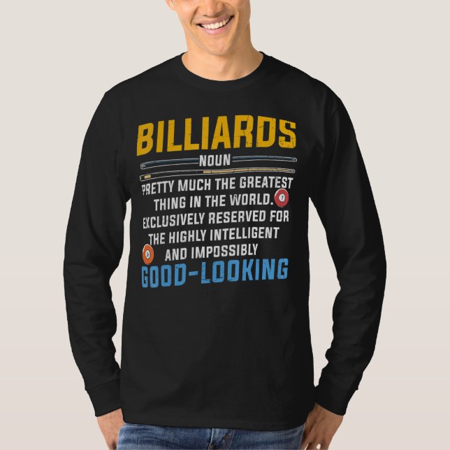 Camiseta Billiards Snooker Player Team Billiards Fact (Anverso)