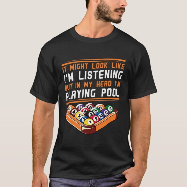 Camiseta Billiards Snooker Pool Game Player Sports Competit (Anverso)