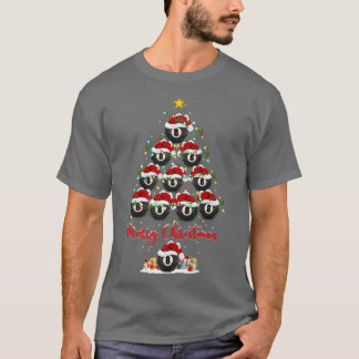 Camiseta Billiards Sports Mating Santa Billiards Christma