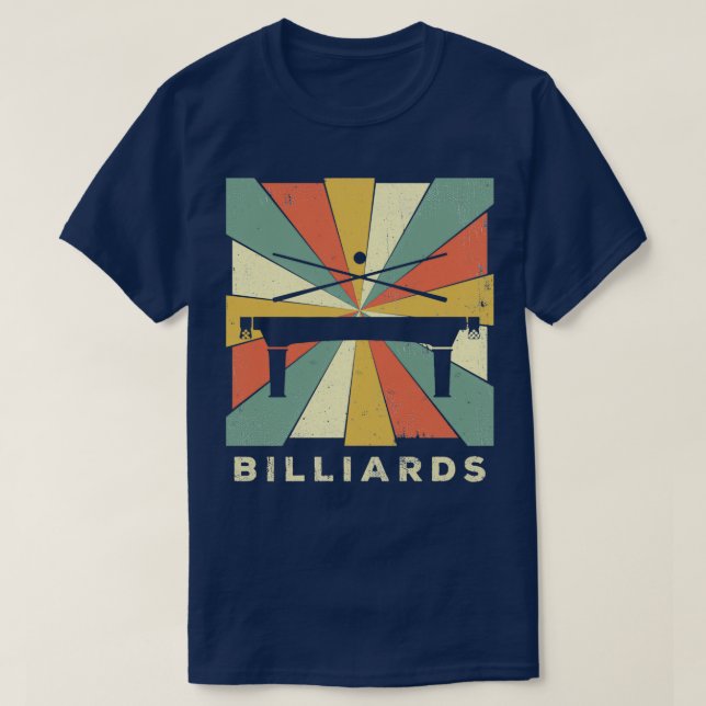 Camiseta Billiards Sports Vintage Retro (Diseño del anverso)