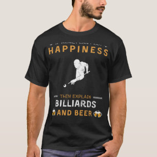 Camiseta Billiards y la felicidad de la cerveza Funny Poo