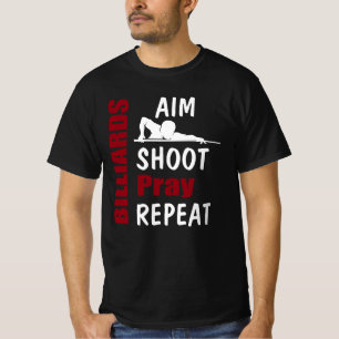 Camiseta Billiares Divertidos de Billar Apuntando