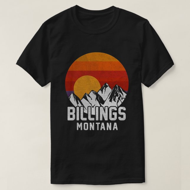 Camiseta Billings Montana Mountain Sunset (Diseño del anverso)