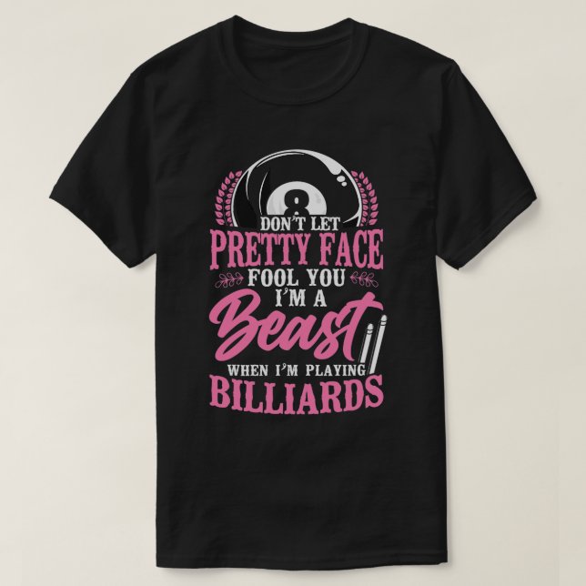 Camiseta Billiton Pool Player Ball Dad Mom 8 Ball 9 Ball M (Diseño del anverso)