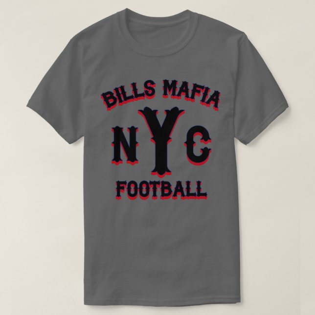Camiseta Bills Mafia NYC Fútbol Negro (Diseño del anverso)
