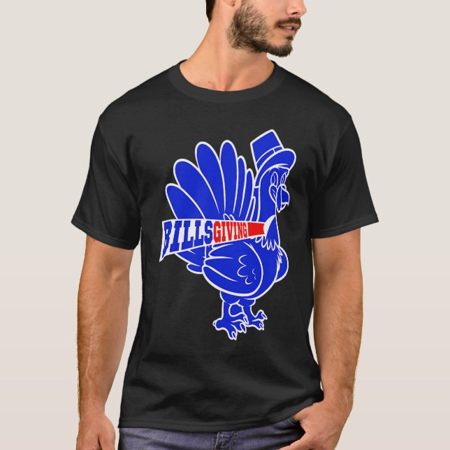 Camiseta BillsGiving Happy Thanksgiving Football (Anverso)