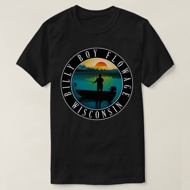 Camiseta Billy Boy Flowage Wisconsin Pesca (Diseño del anverso)